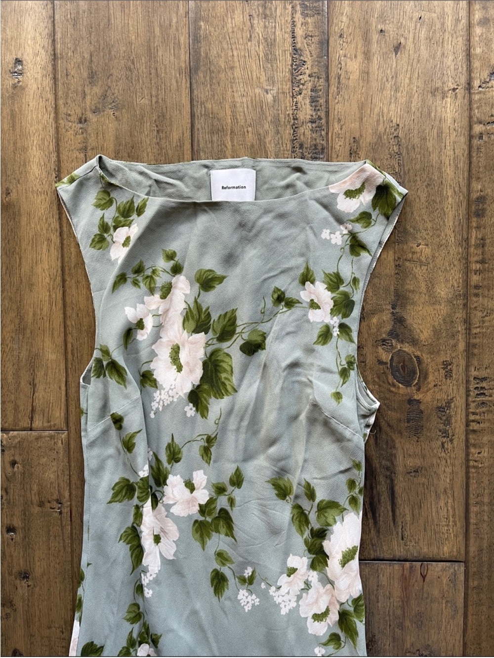 Reformation Prescott Floral Maxi Dress Green - Picture 5 of 8